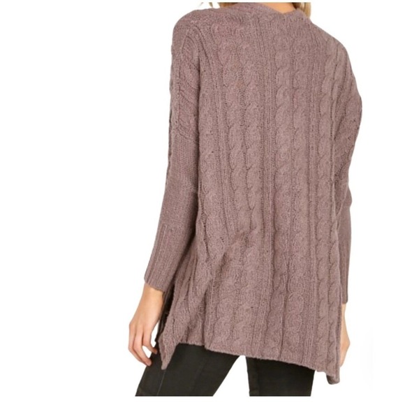 Free people tunic size Xs brown/mocha color 3/4 sleeve Pullover Crochet - Picture 5 of 13